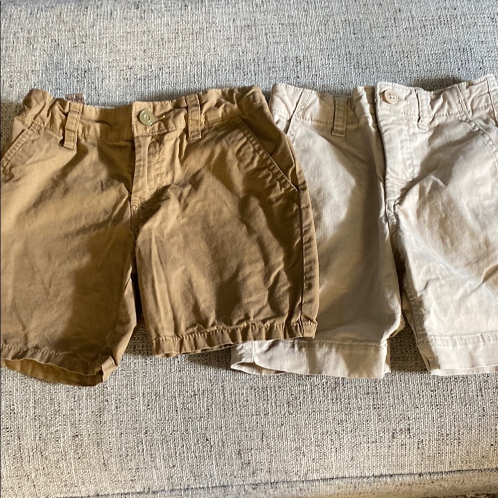2 pairs of boys khaki shorts